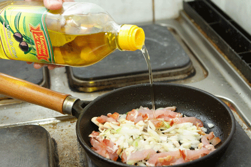 Салат с роменом и беконом